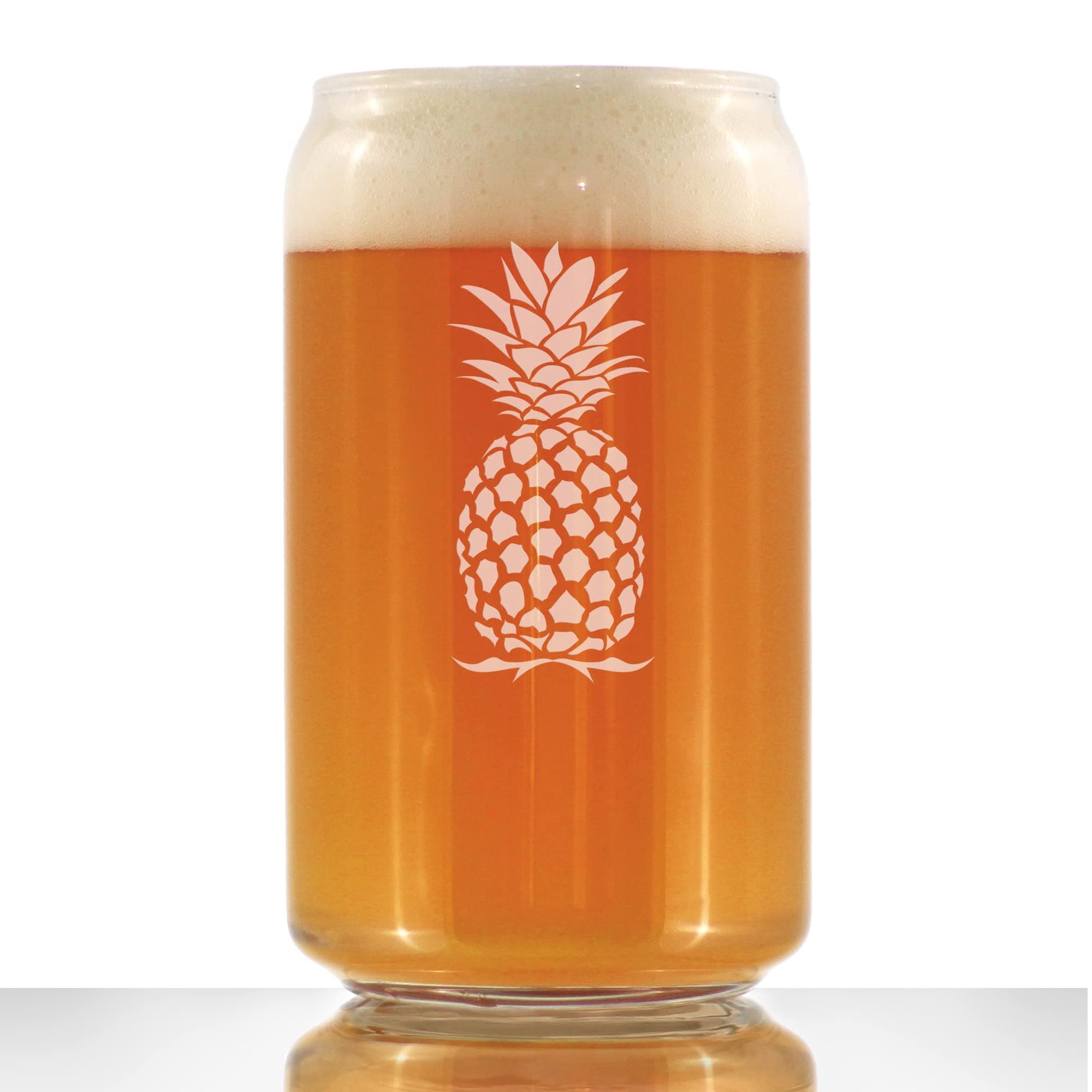 Tropical Pineapple Beer Glass - 16 oz Fun Decor and Gifts