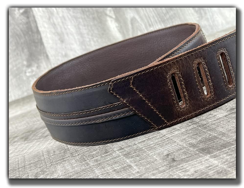 Original Straight Up Full Grain Padded Leather Guitar Strap