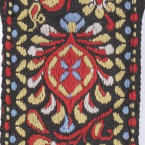 KLIQ Vintage Woven Guitar Strap for Acoustic & Electric Guitars — Classic Nelson Red