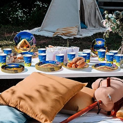 Happy Camper Camping Party Decorations Set for 20 Guests