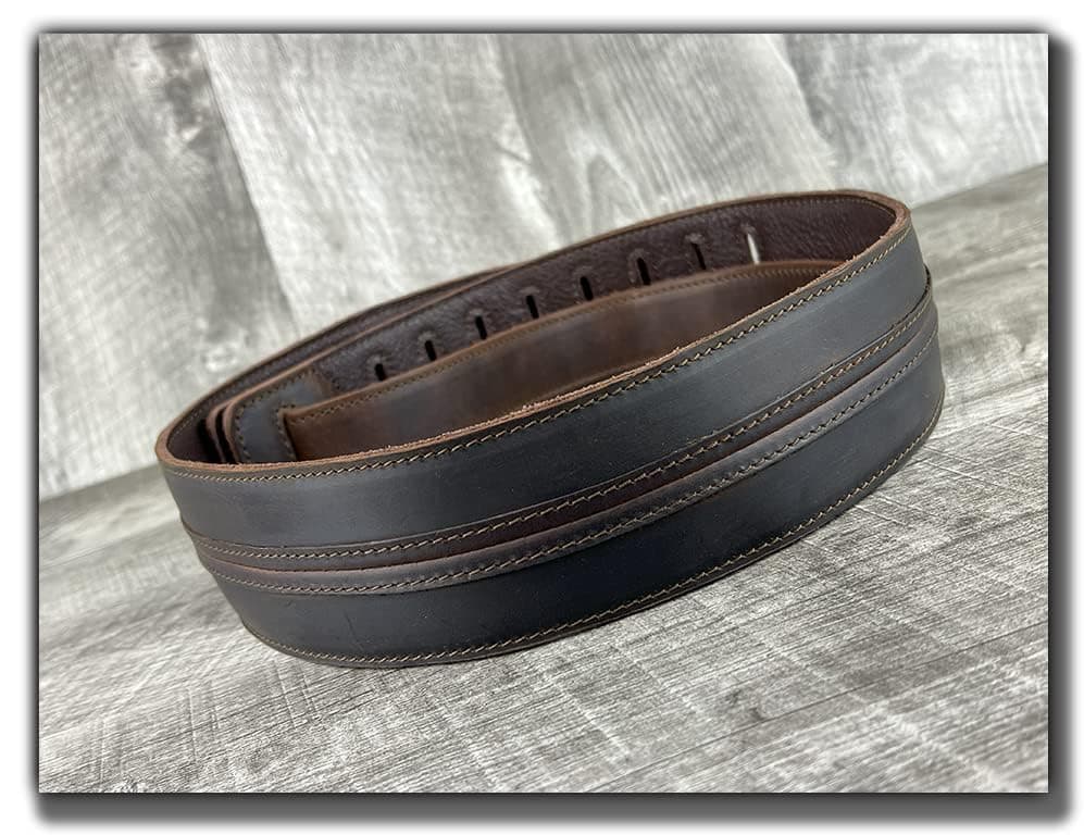 Original Straight Up Full Grain Padded Leather Guitar Strap