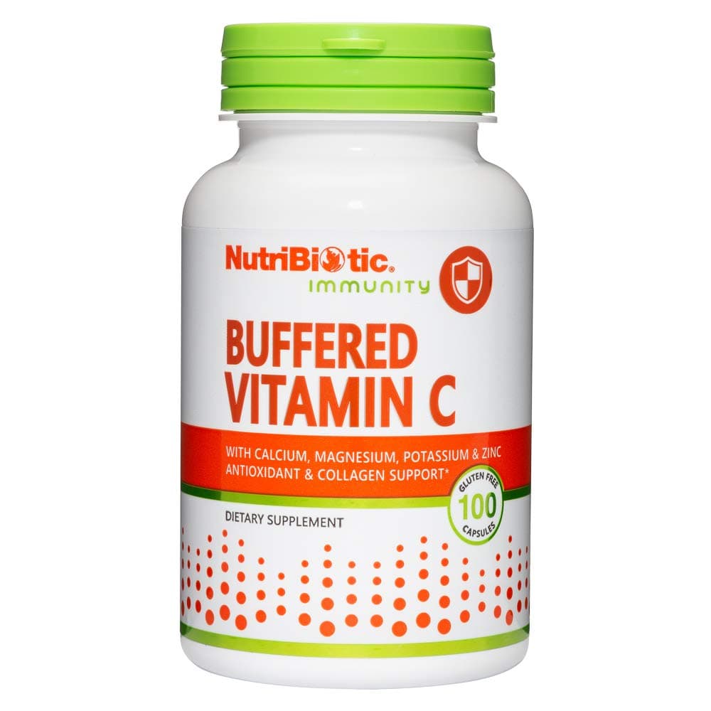 NutriBiotic Buffered Vitamin C 500mg, 100 Caps | Non-GMO, Gluten Free, Antioxidant Support
