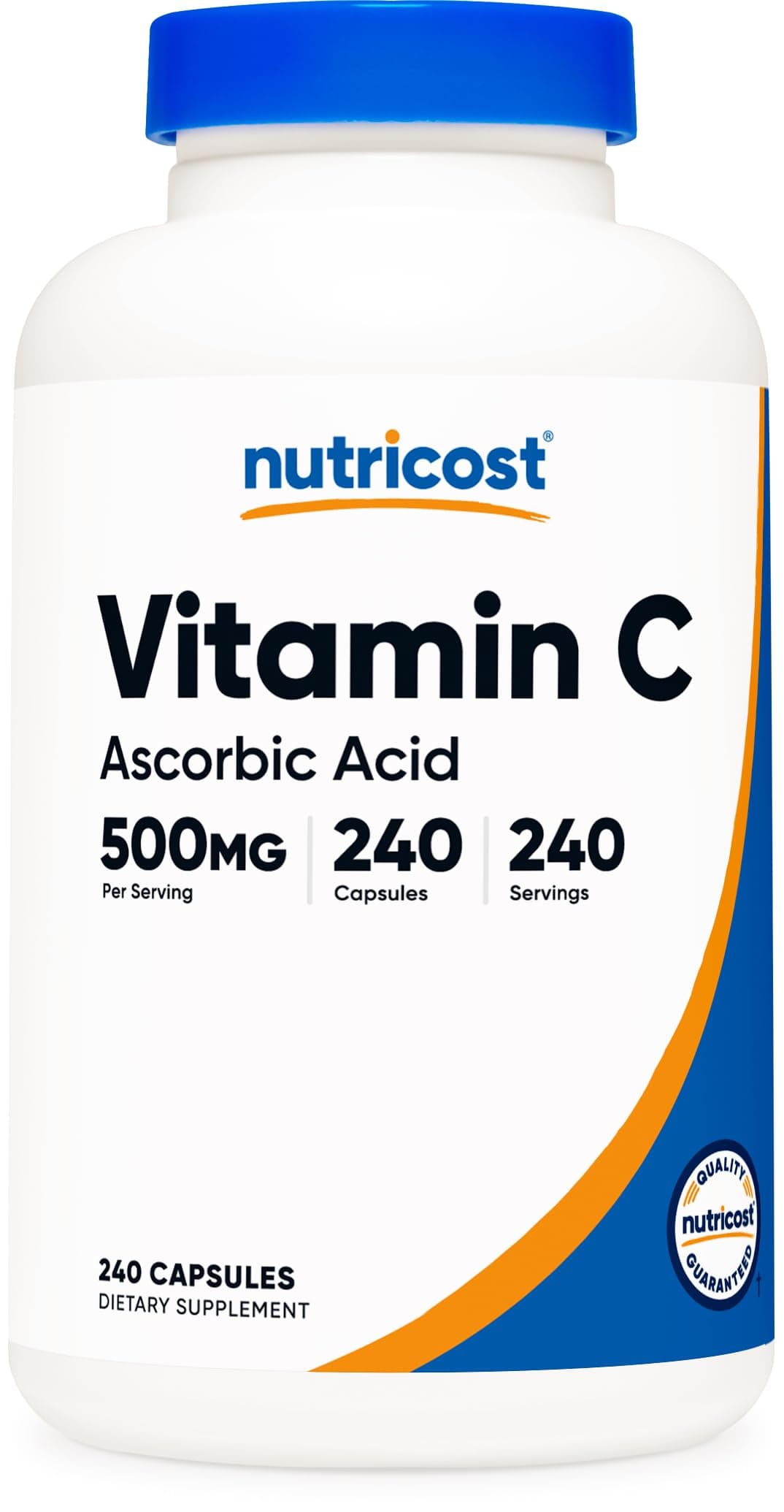 Vitamin C 500mg Capsules, Vegetarian, Gluten Free & Non-GMO