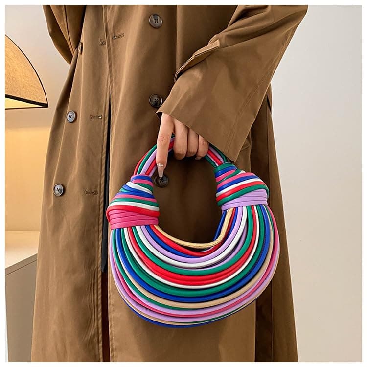 nanplus Hand-Woven Knotted Noodles Clutch Shoulder Crossbody Bag