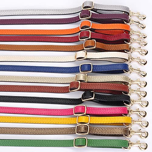 VanEnjoy Genuine Leather Crossbody Strap Replacement - 1/2" Width, 25-51" Length