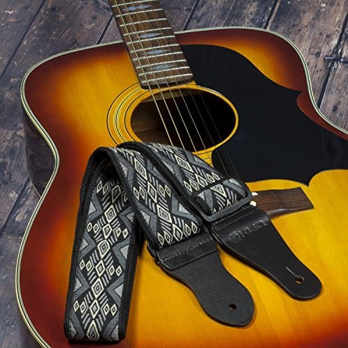 Vintage Woven Guitar Strap for Acoustic and Electric Guitars