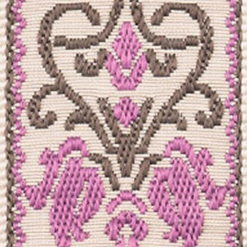 Floral Jacquard Embroidered Guitar Strap for Electric and Acoustic Guitars — Purple White