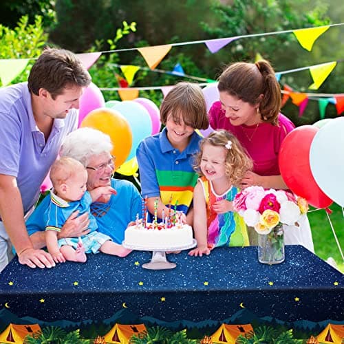Camping Tablecloth Decorations for Camp Party - Set of 3