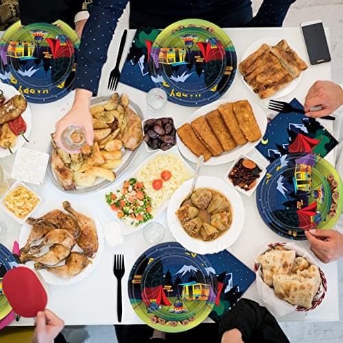 Camping Party Tableware Set for Boys - 96 Pcs