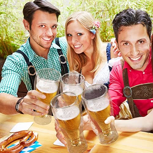 15.5 Oz Double Wall Insulated Beer Glass - Freezable Clear Pub Mug for Beer Lovers