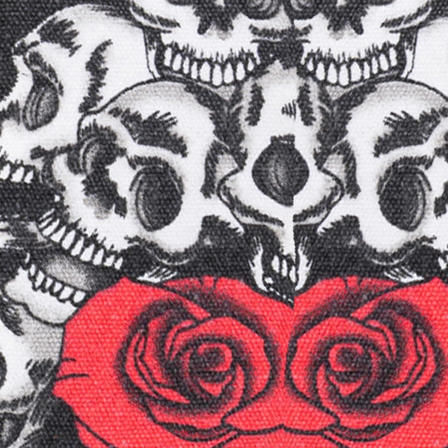 LEKATO Electric Guitar Bass Straps 3.5" Wide Padded Neoprene Pad Adjustable 45-55" with Locks — Skulls Roses
