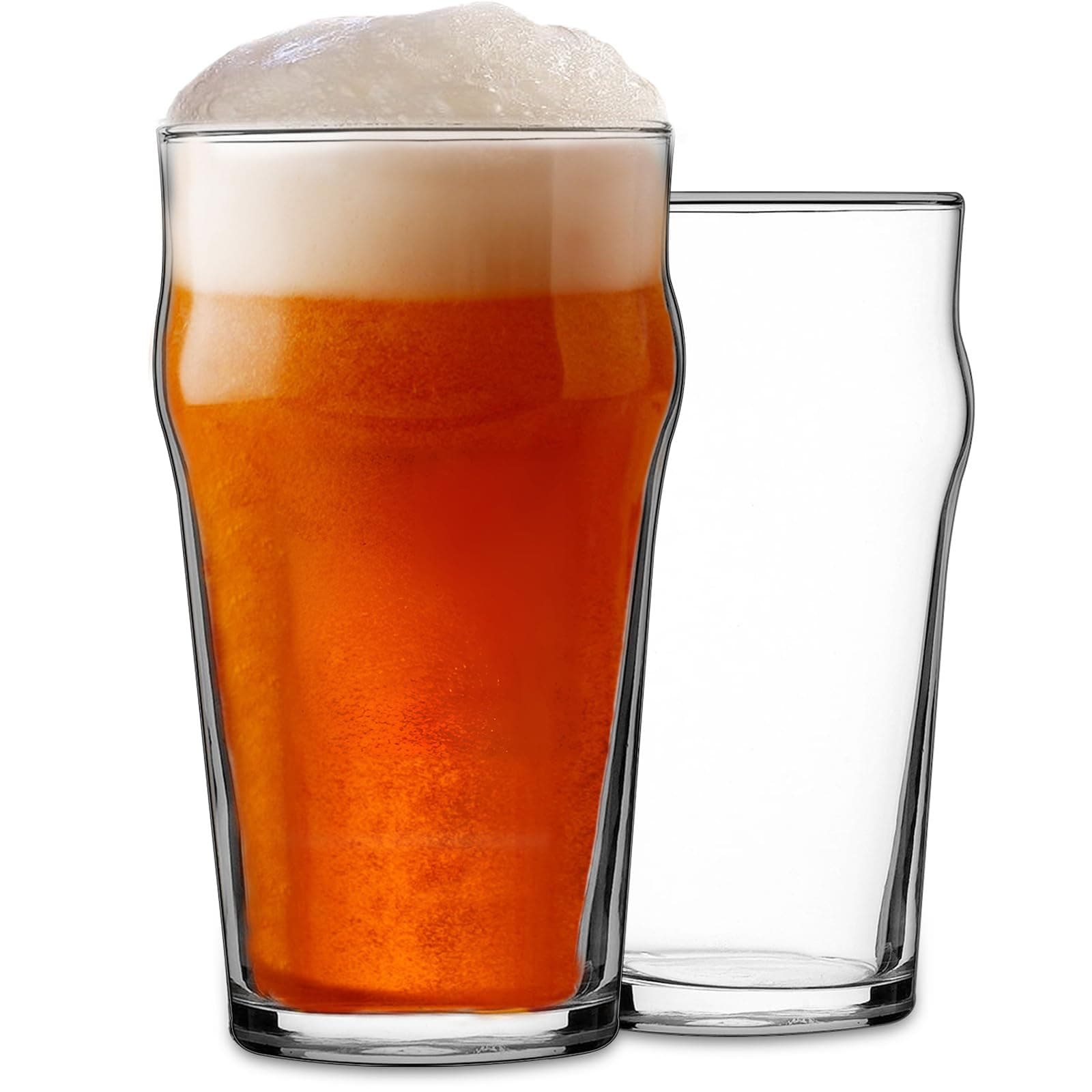 16 oz Beer Glasses Set of 2 for Men