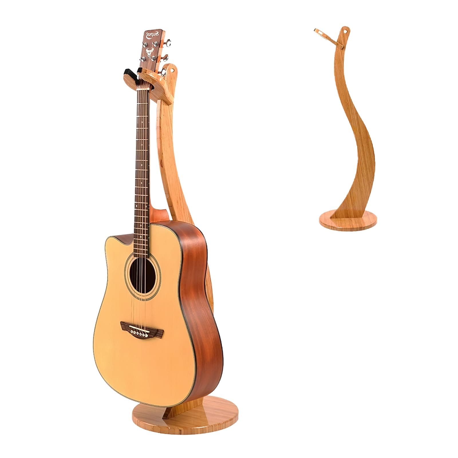Handmade Bamboo Guitar Stand for Acoustic & Electric Guitars, Mandolins & Banjos