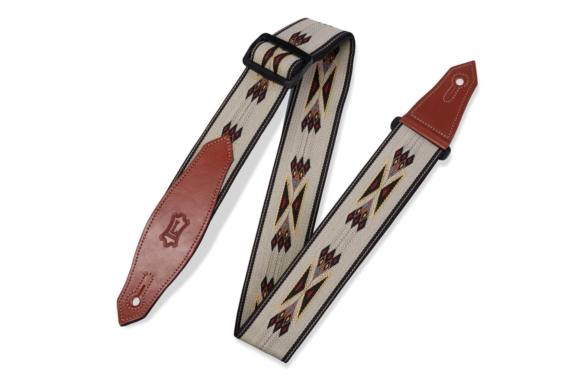 Polypropylene Jacquard Weave Guitar Strap, Tan by Levy's Leathers
