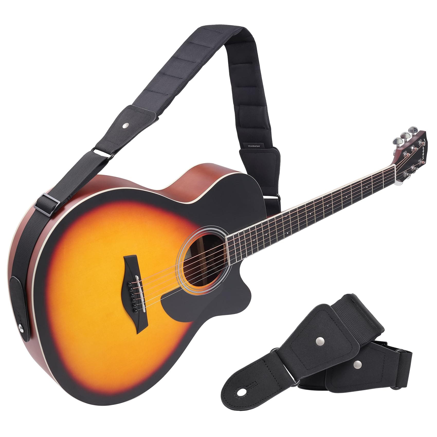Thicker Adjustable Guitar Strap for Electric & Acoustic Guitars