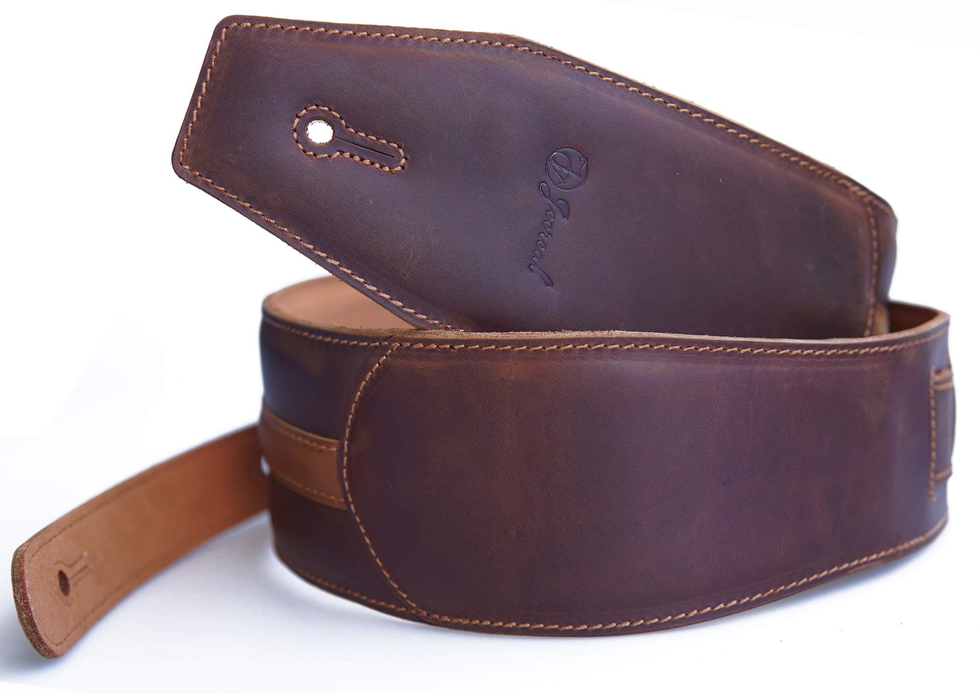 Vintage Leather Guitar Straps, 3.0 Inches Wide for Electric, Acoustic, and Bass Guitars