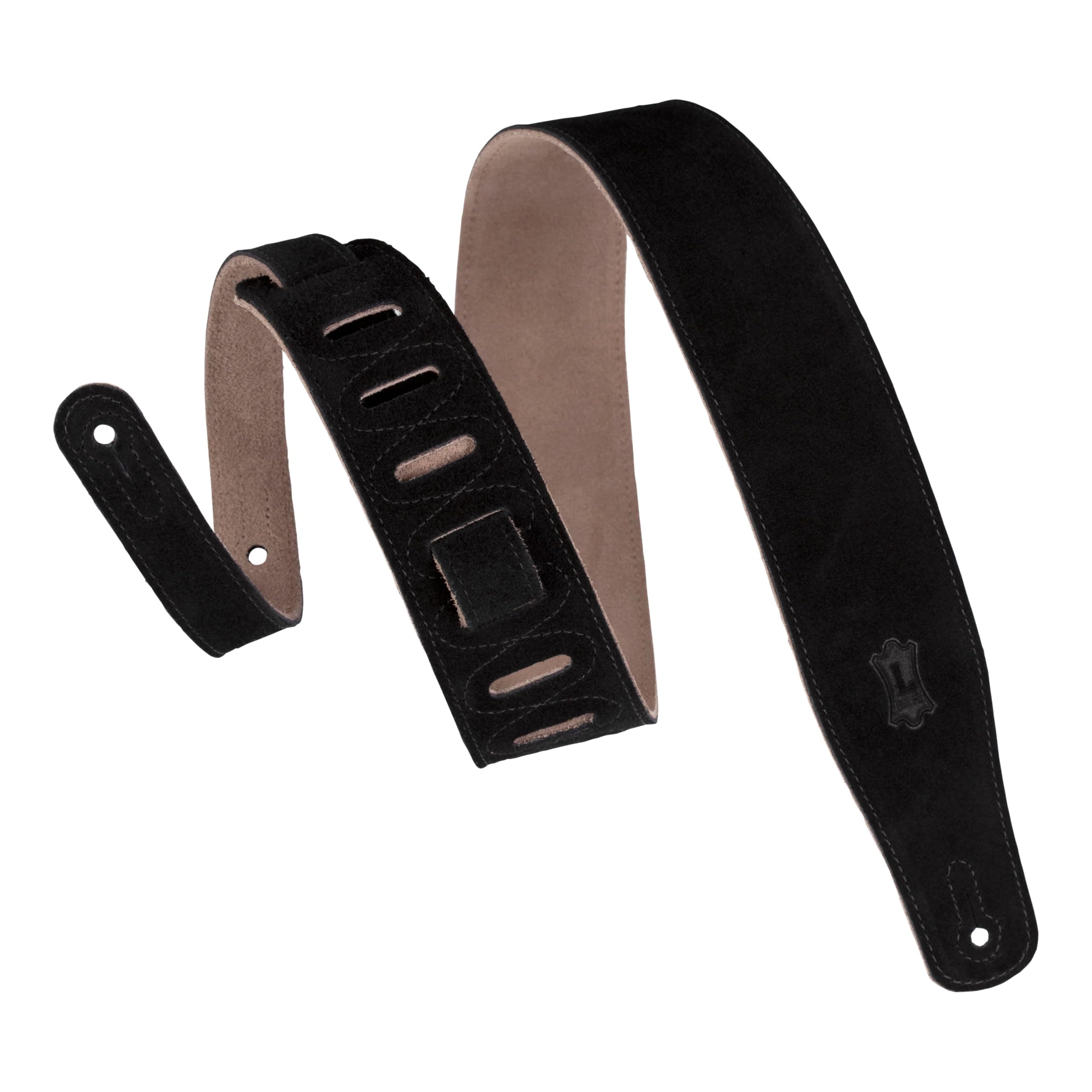 Levy's Simply Suede Series Black Guitar Strap MS26-BLK