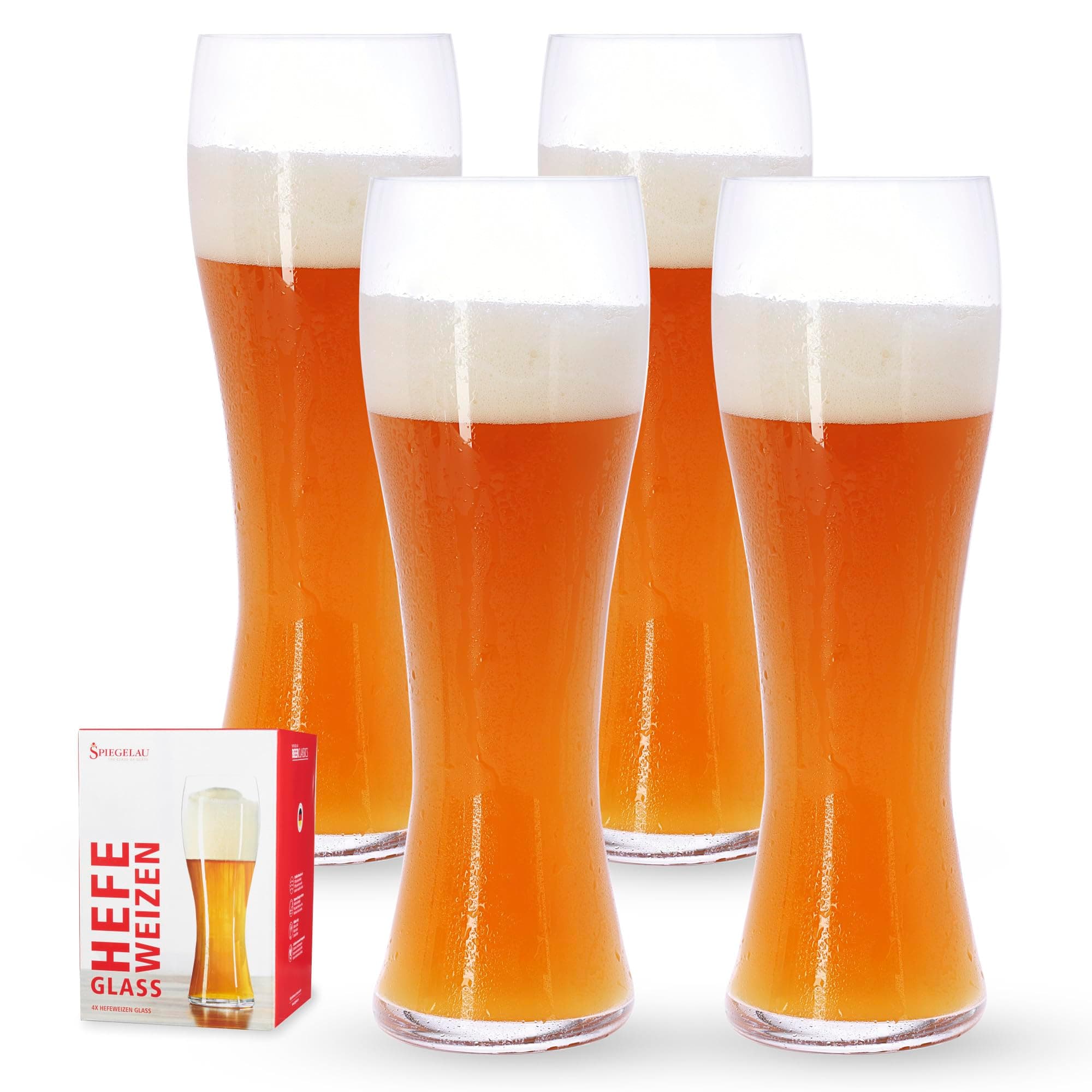 Spiegelau Classics Hefeweizen Beer Glasses, 24.7 oz, Set of 4