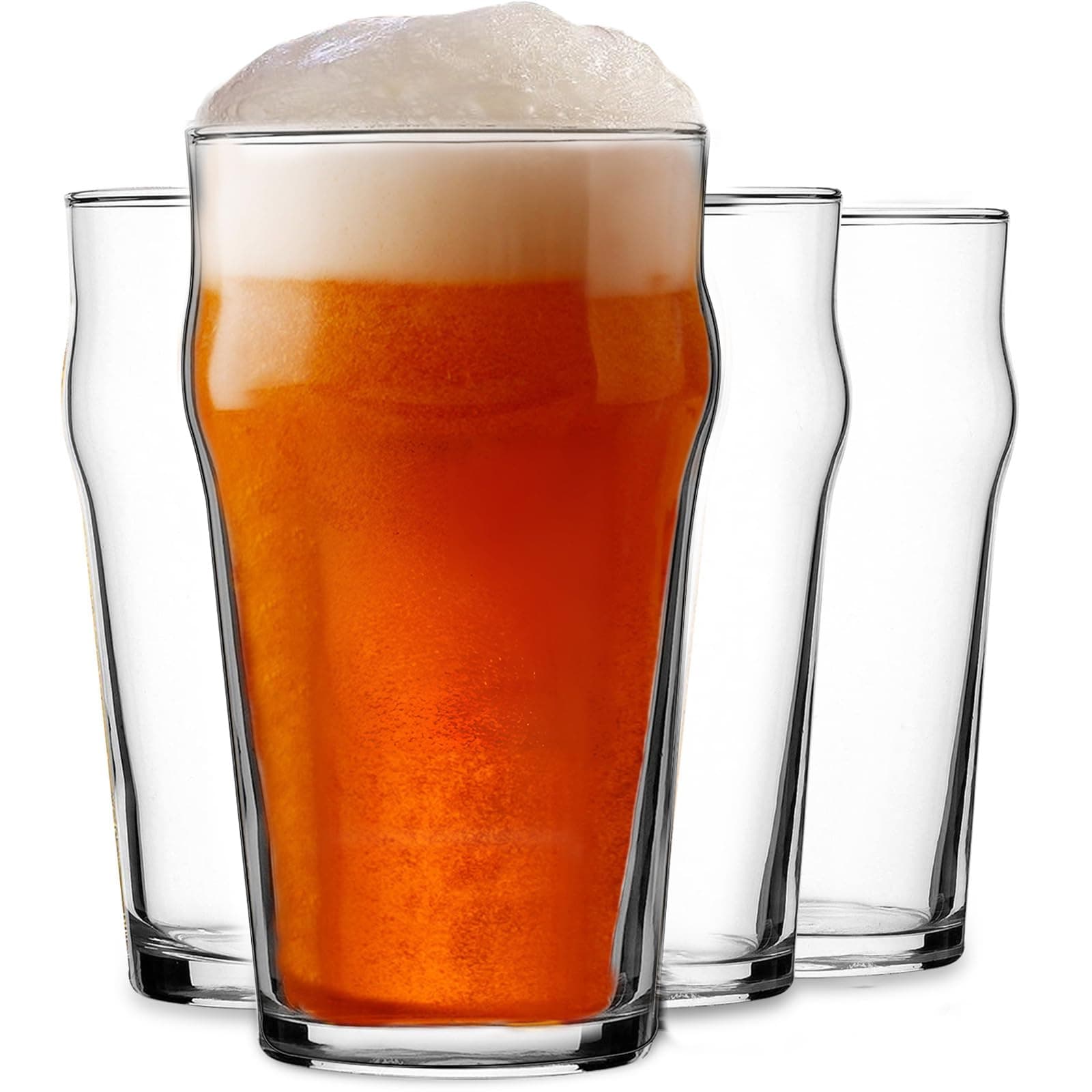 Pint Glasses Set of 4 for Beer Enthusiasts