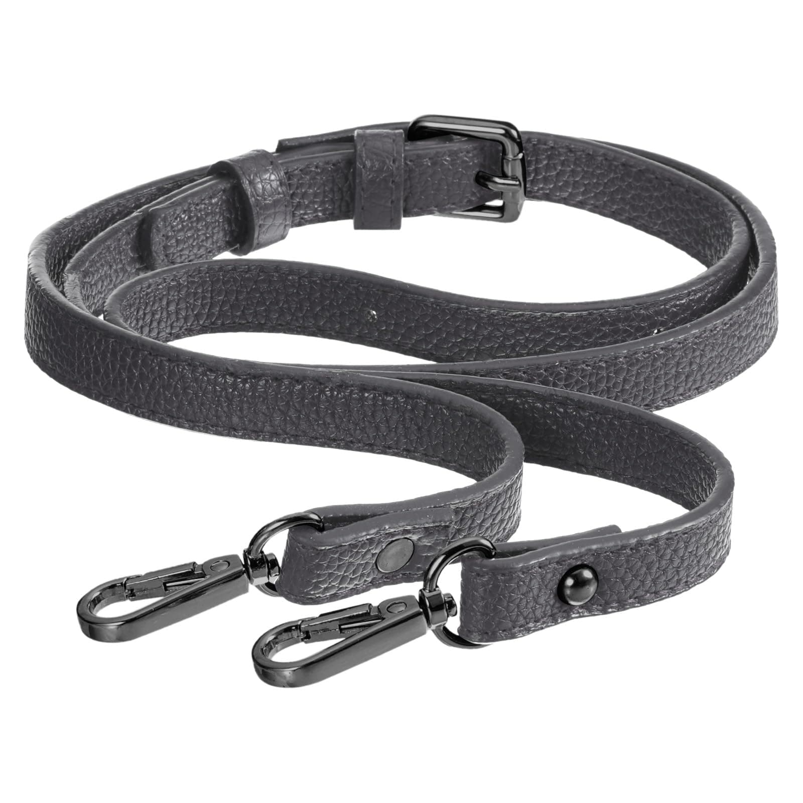 Uxcell Purse Strap, Grey, 41-51" Long, Adjustable Leather Crossbody Shoulder Strap