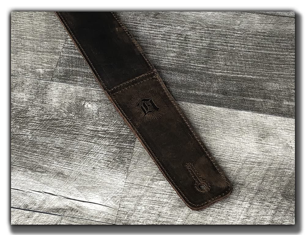 Full Grain Leather Guitar Strap 2 For Electric, Acoustic, and Bass Guitars (Whiskey Brown)