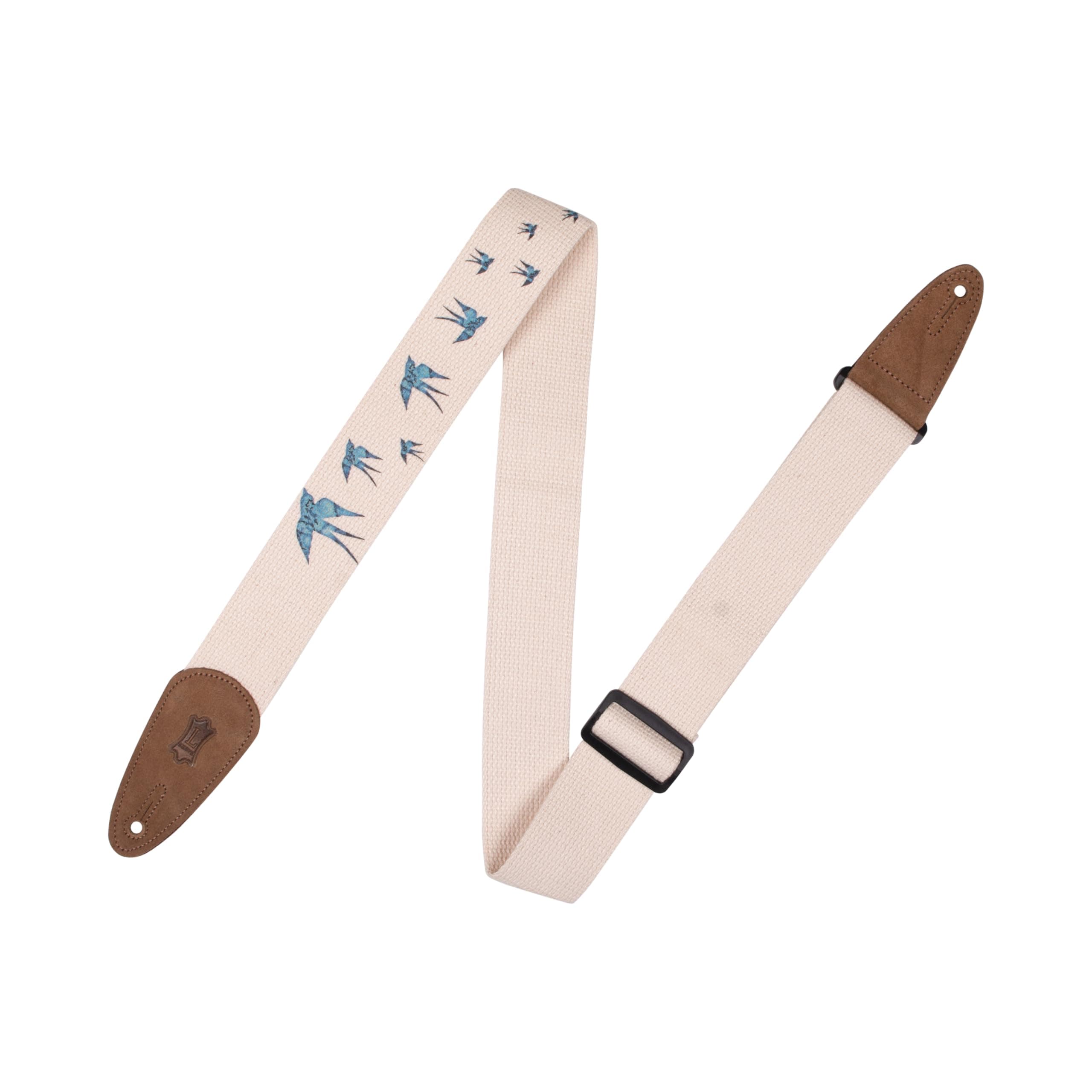 Levy's MC8U-006 Decorative Print Guitar Strap, 2" Cotton with Suede Ends