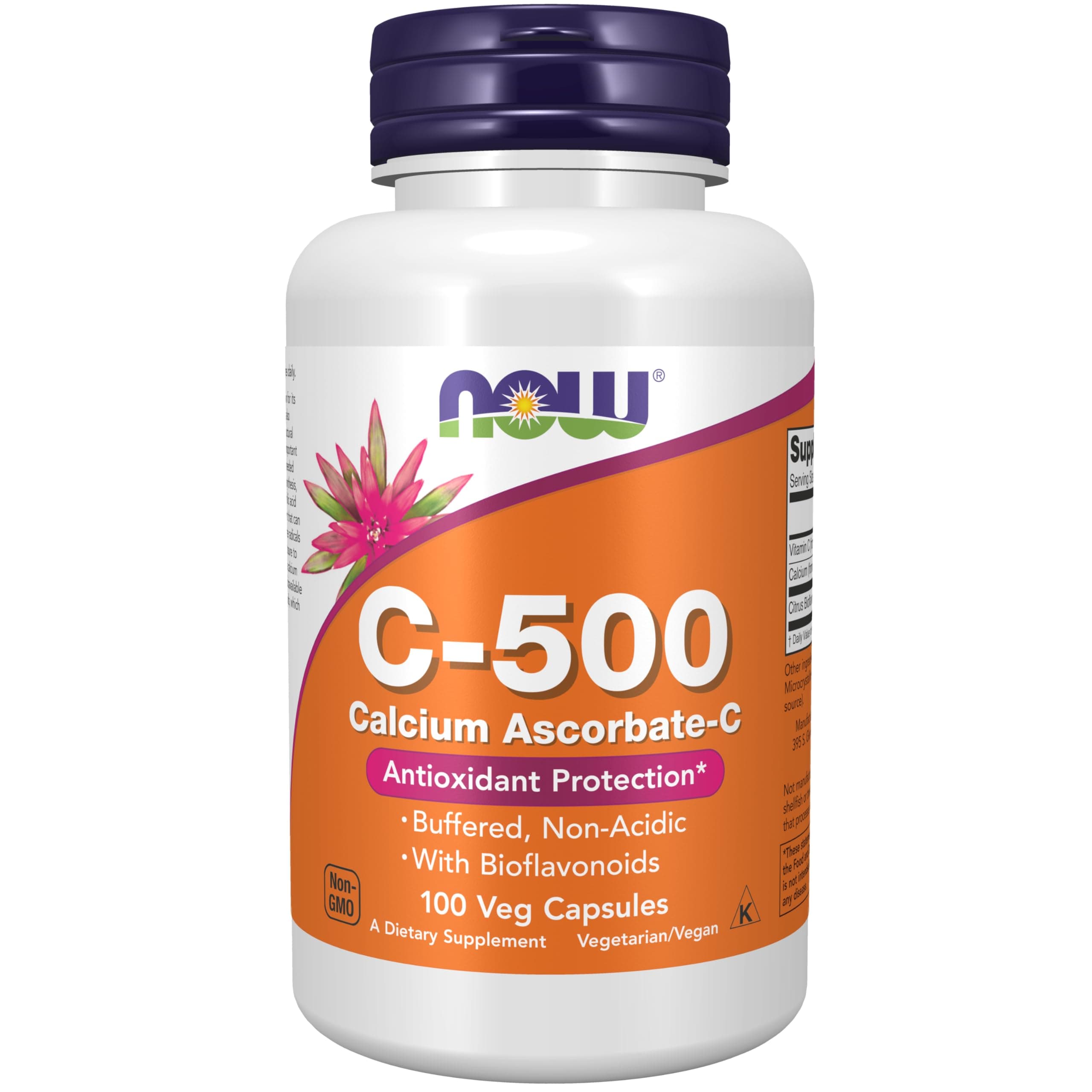 Vitamin C-500 Calcium Ascorbate, Antioxidant Protection*, 100 Veg Capsules