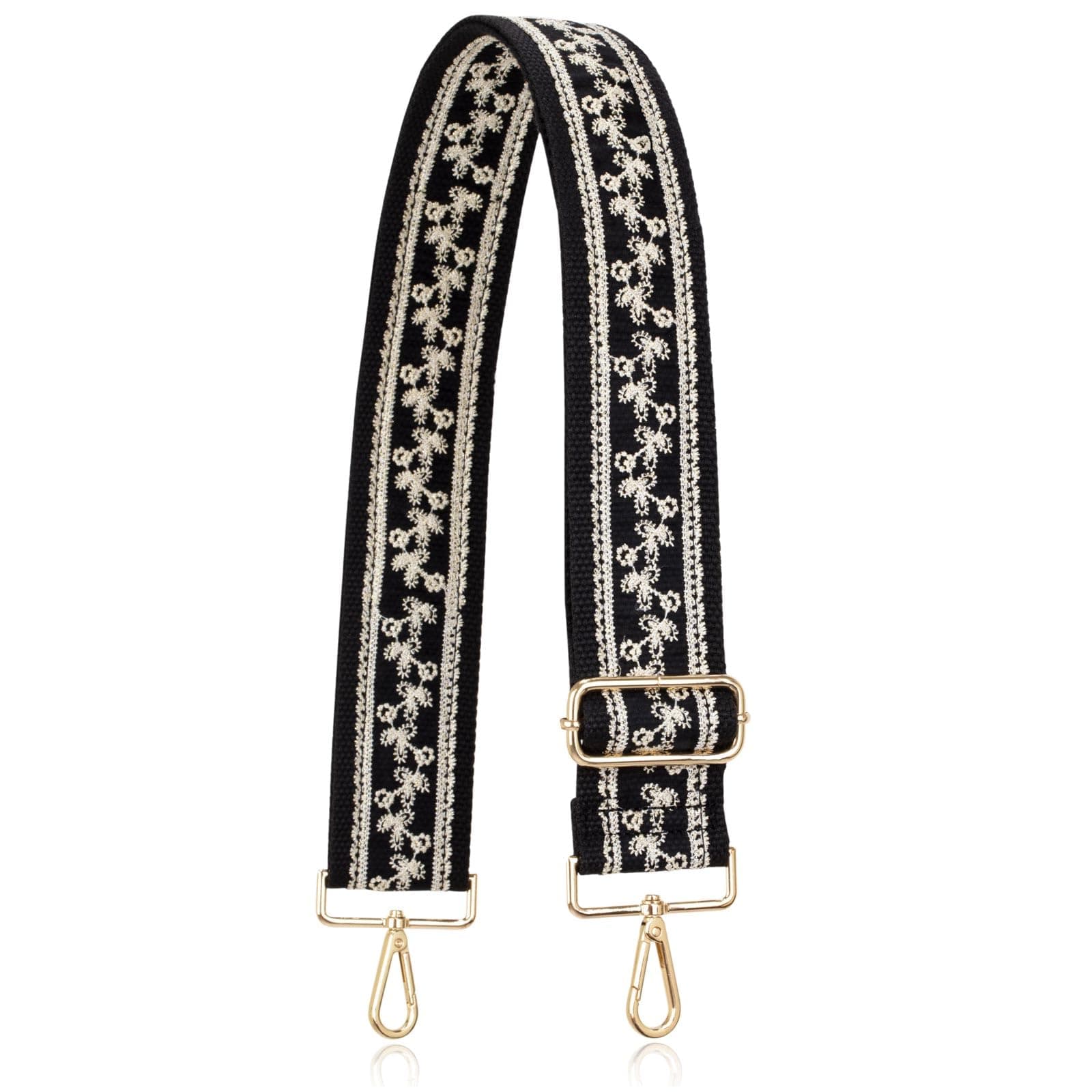 ALLZEDREAM 2" Wide Adjustable Embroidered Crossbody Bag