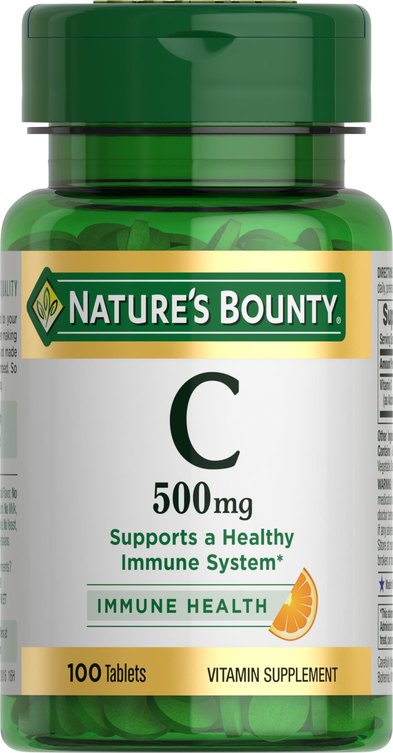 Vitamin C Tablets for Healthy Immune System, 500mg, 100 Count