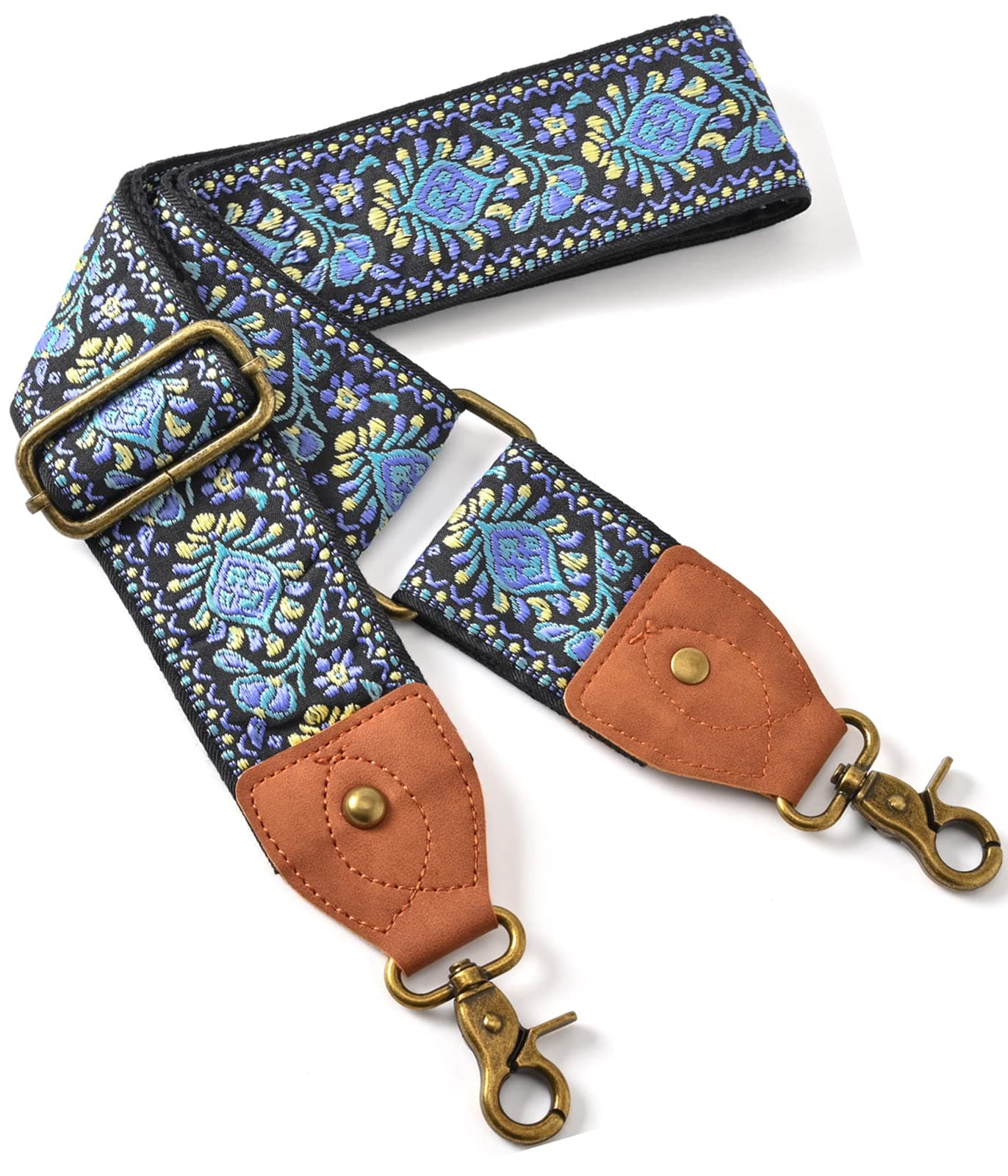Guitar Style Crossbody Bag with Wide Shoulder Strap