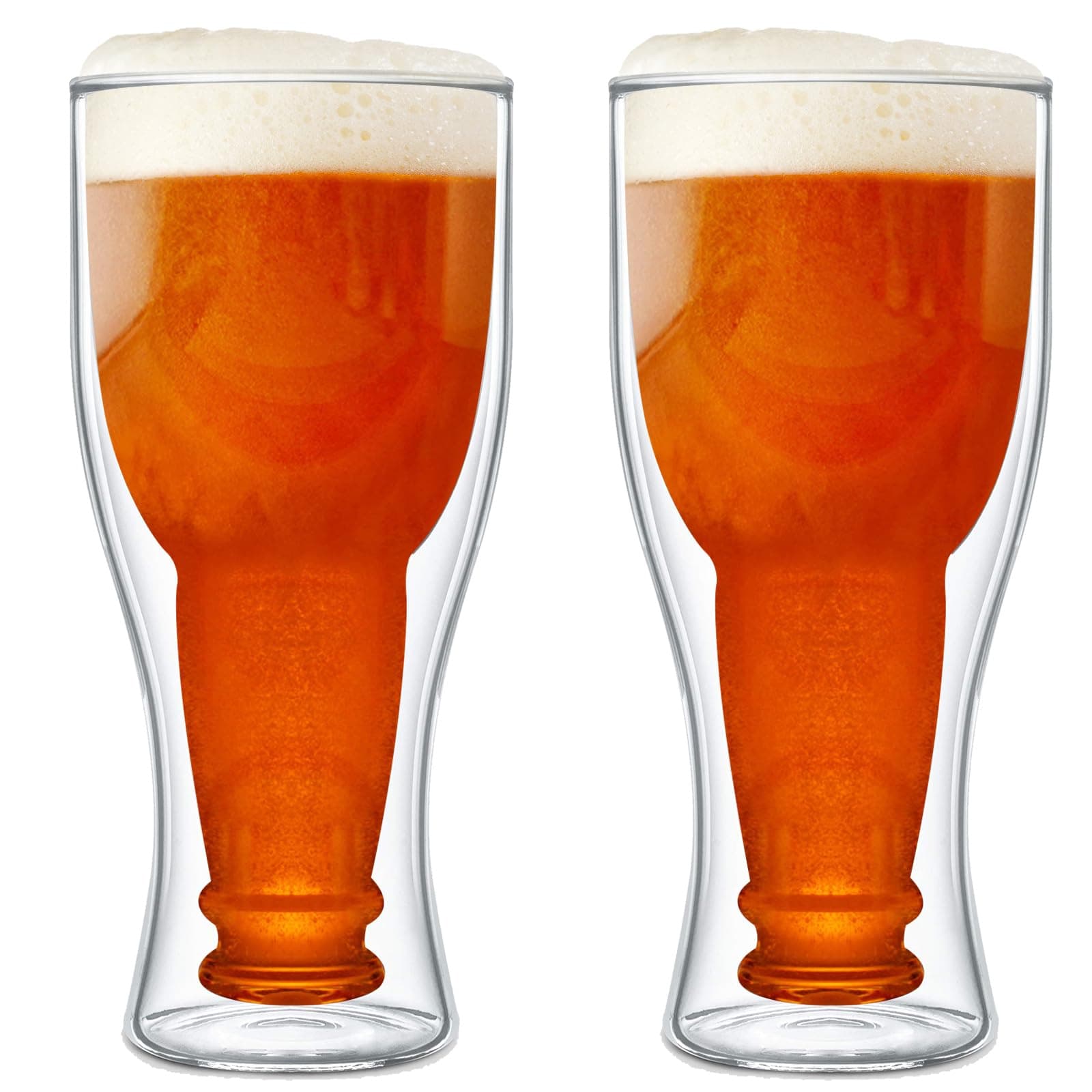 15 oz Beer Glasses Set of 2 for Men