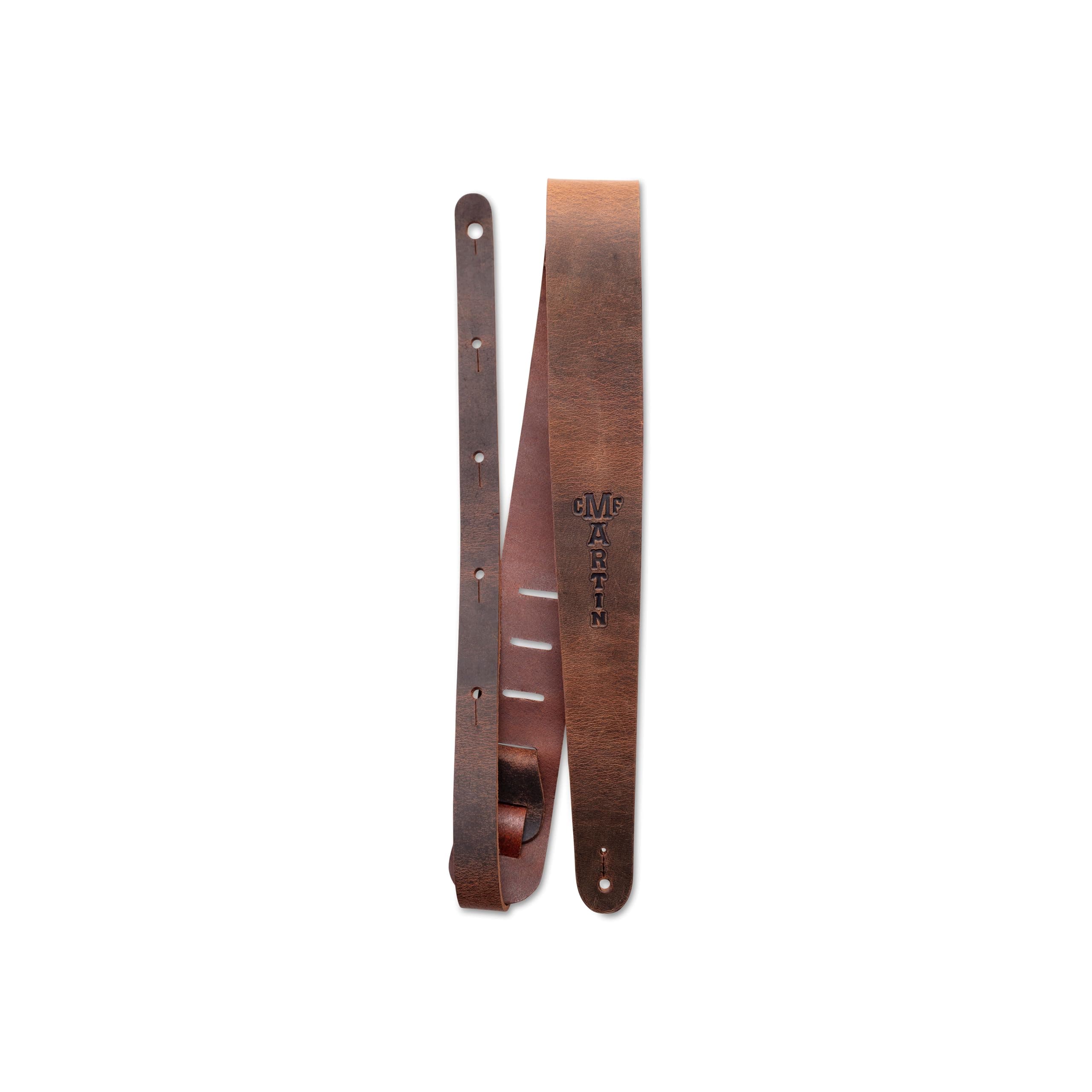 C.F. MARTIN 2 1/8" Brown Leather Guitar Strap