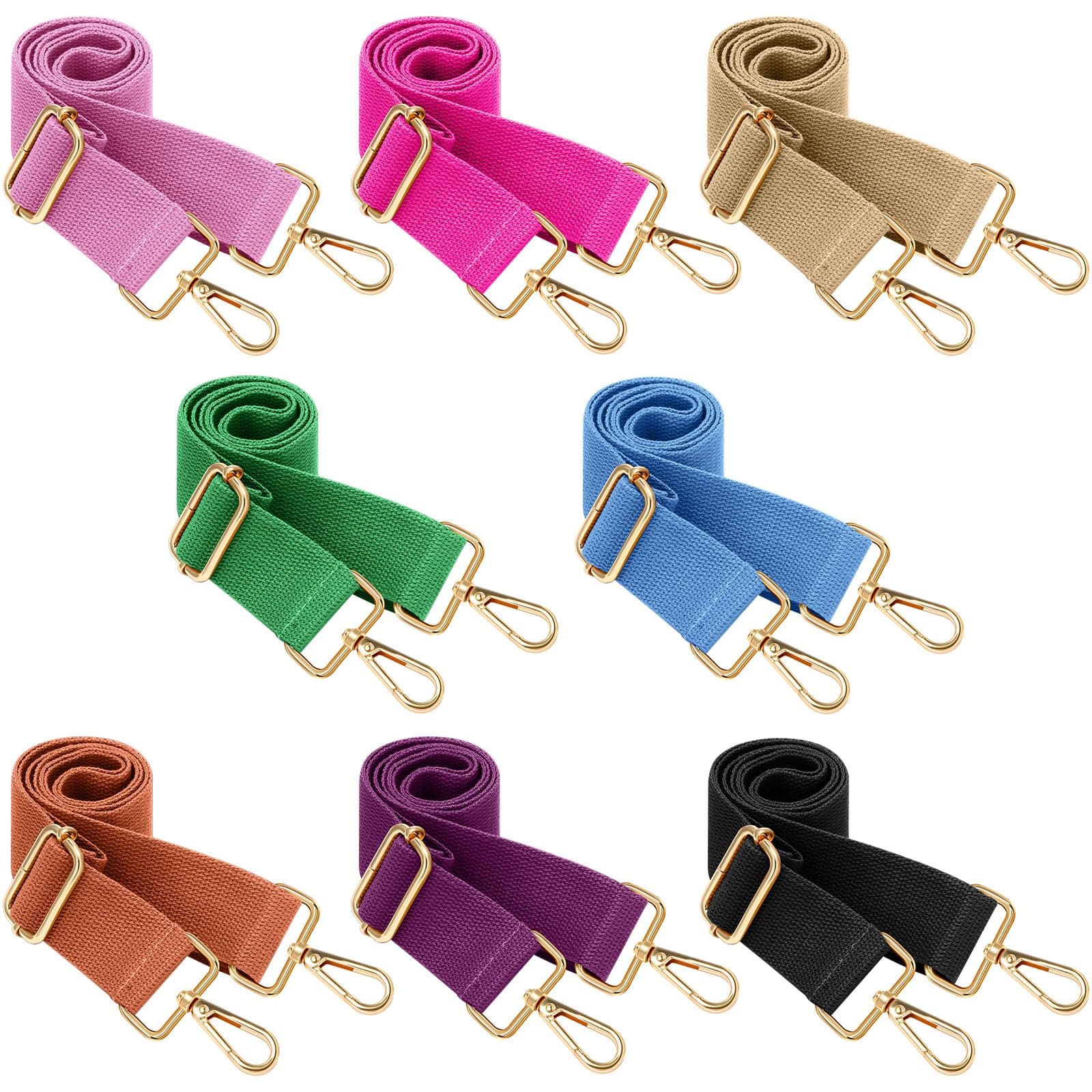 8-Pack Wide Purse Straps for Women's Handbags