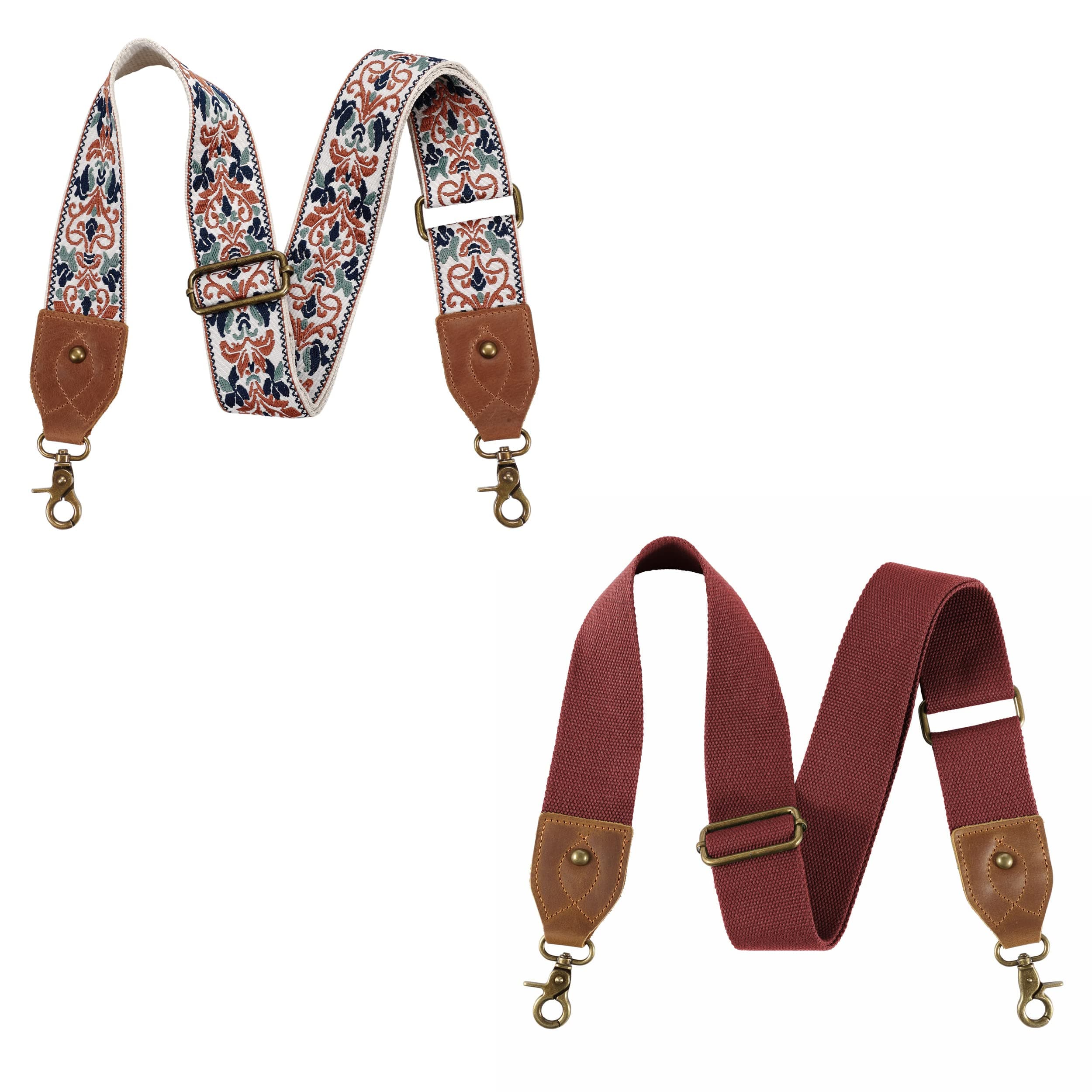Nefelibata Purse Strap-2 Wide Leather Shoulder Strap, Adjustable Replacement for Handbag