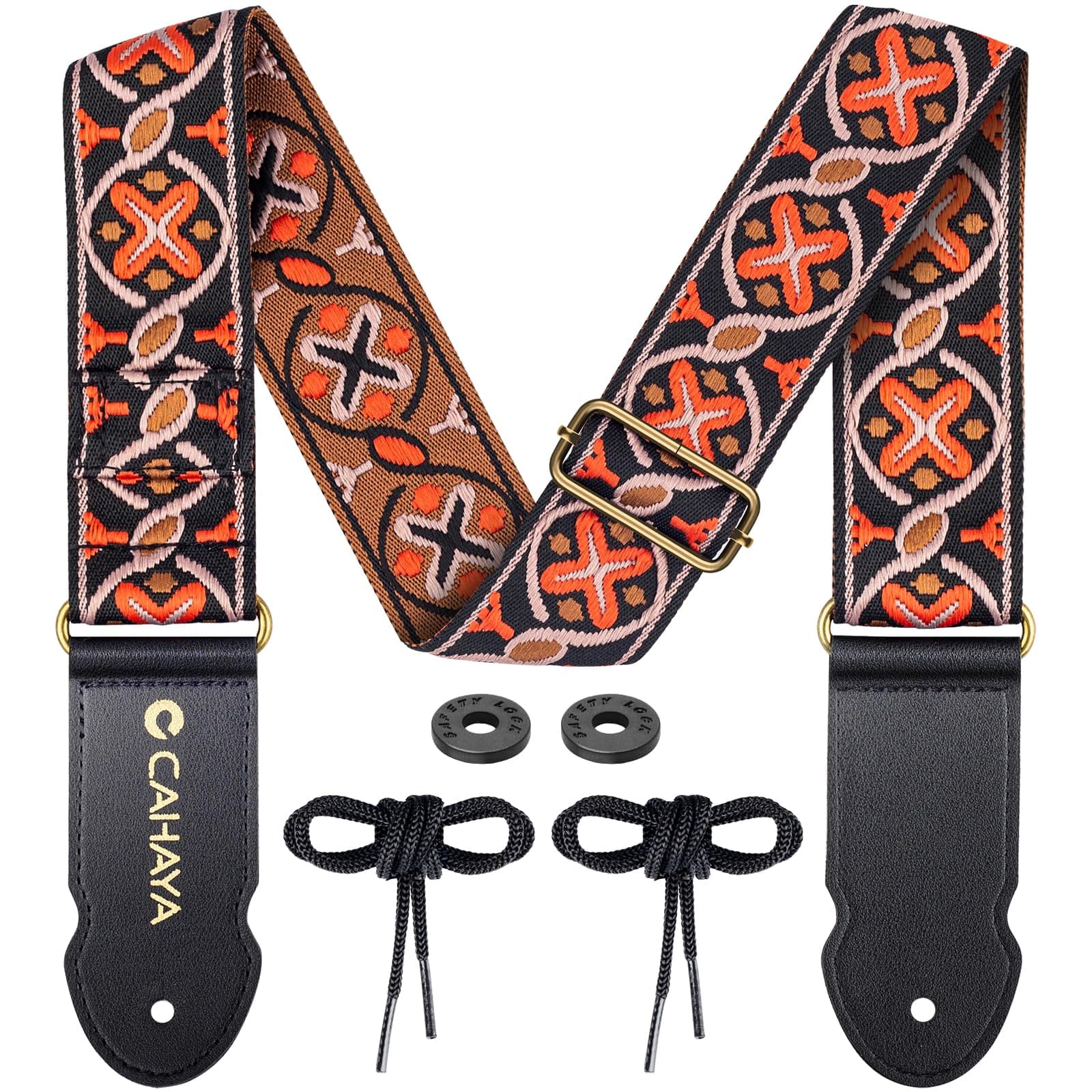 CAHAYA Acoustic Electric Classical Guitar & Bass Strap 37-60 inches Adjustable