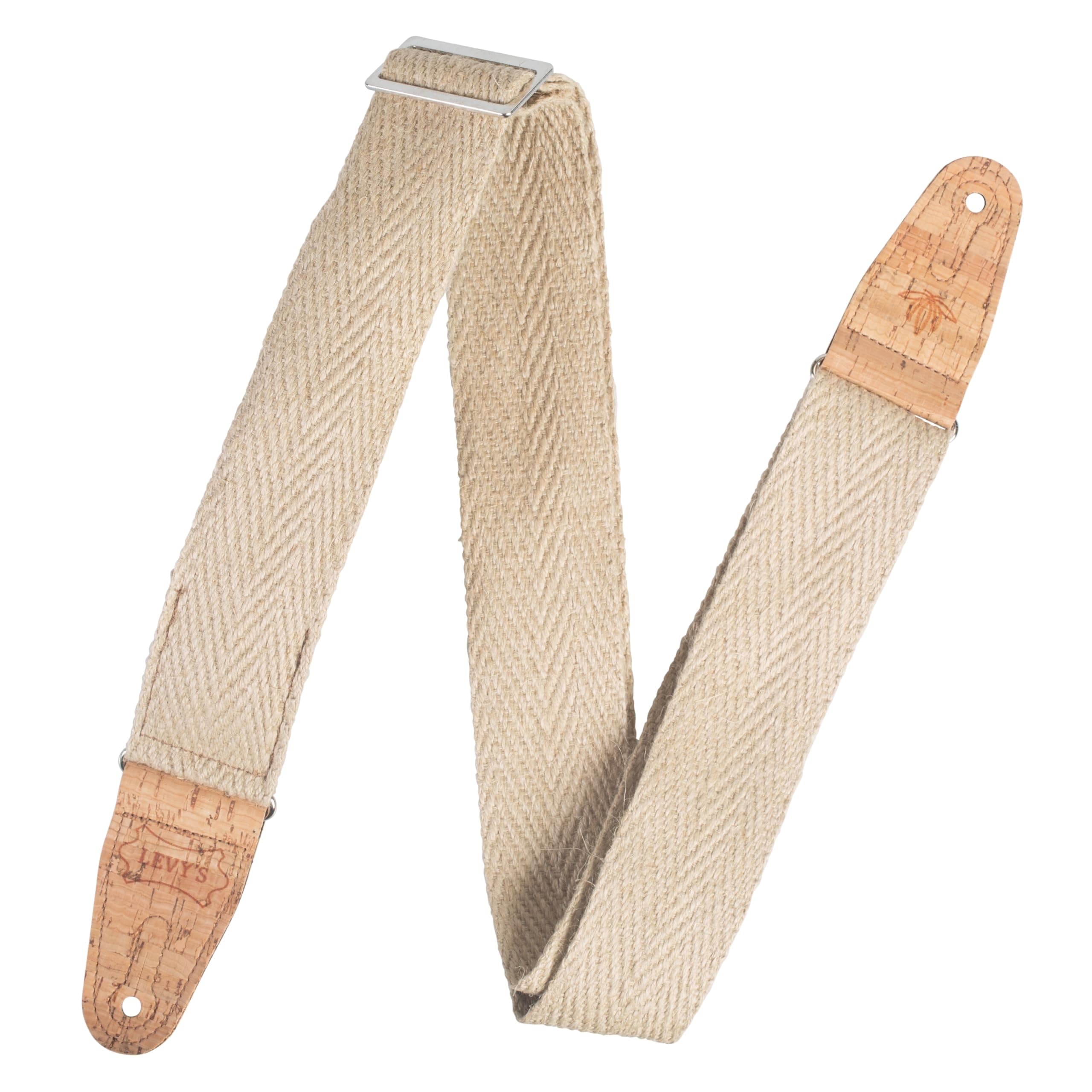 Levy's Natural 2" Wide Hemp Webbing Guitar Strap (MH8P-NAT)