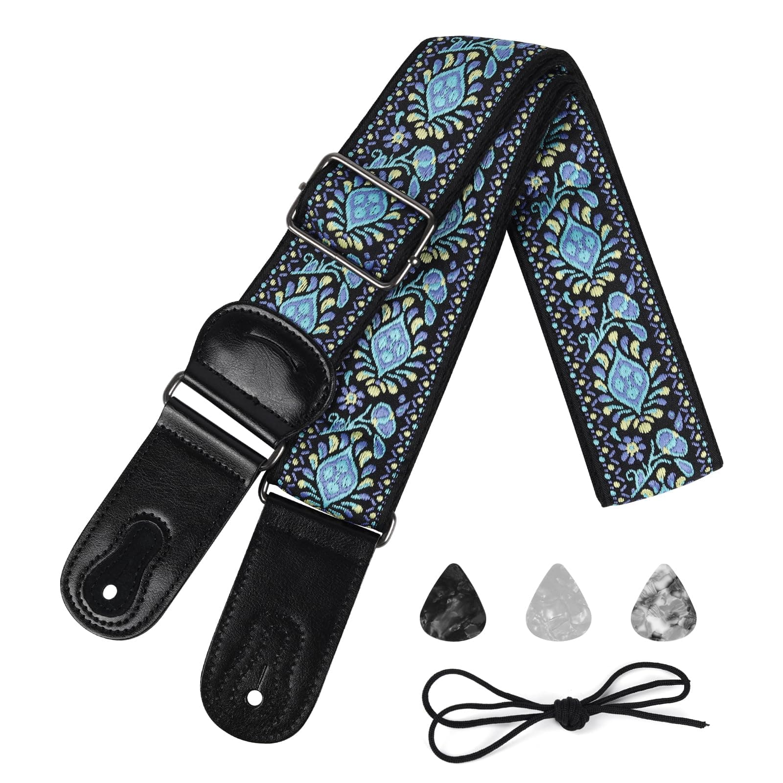 Adiya Jacquard Embroidery Weave Cotton Guitar Strap for Acoustic/Electric/Bass Guitar
| Adiya Adjustable Length Jacquard Embroidery Weave Cotton Guitar Strap 35.4"-60.2"
| Adiya 2" Jacquard Embroidery Weave Cotton Acoustic/Electric/Bass Guitar Strap