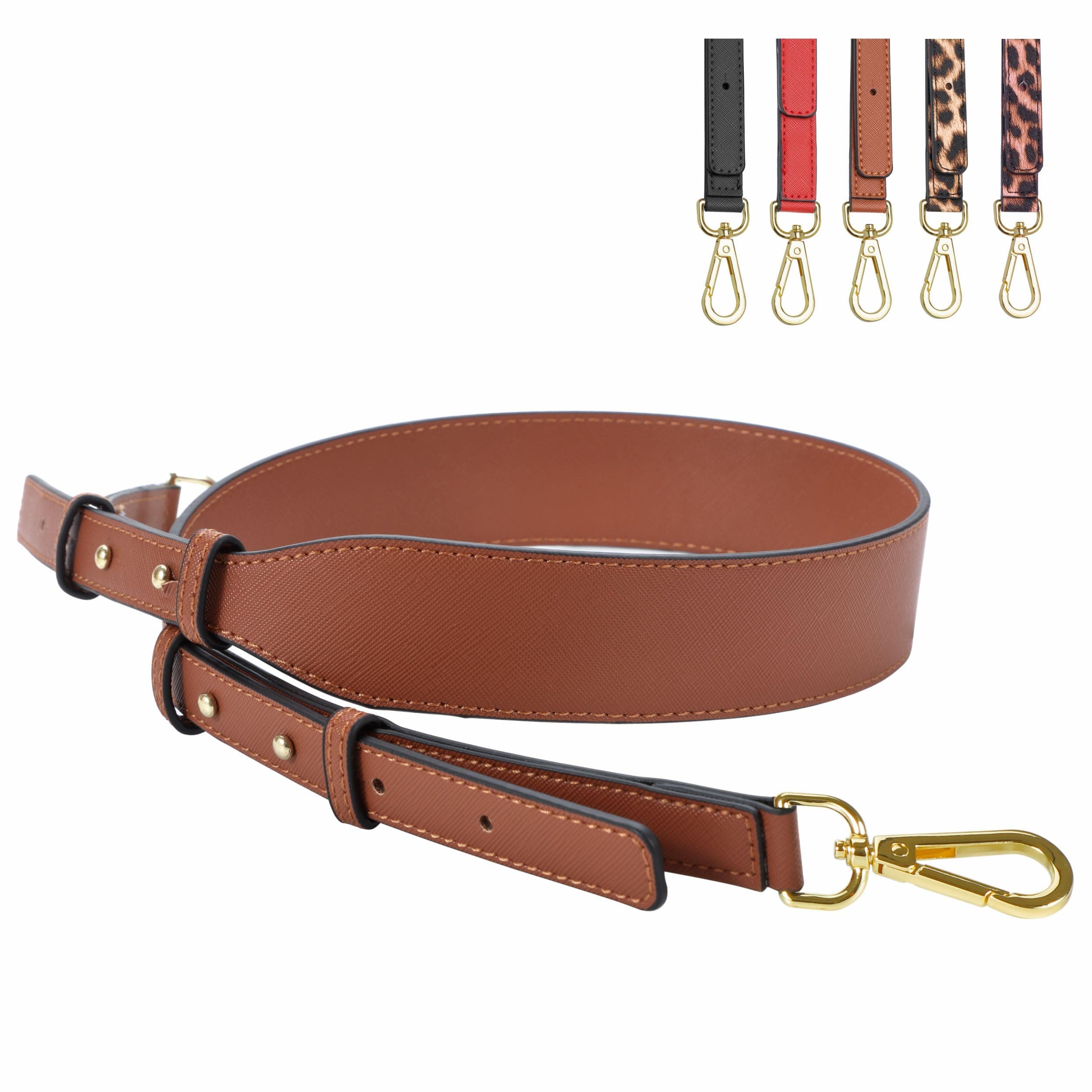 Leather Crossbody Bag Straps with Customized Metal Buckle for Shoulder Bags