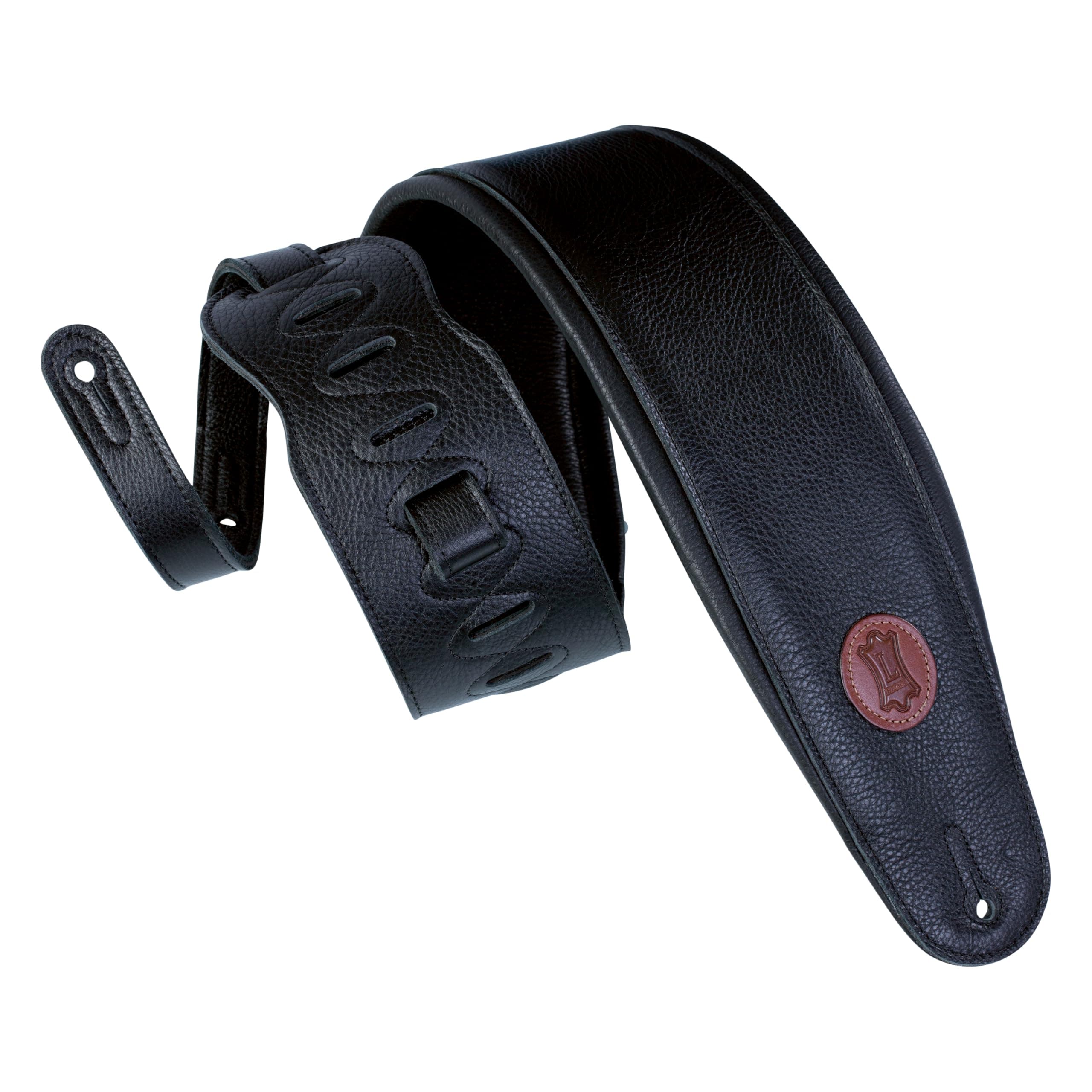 Levy's Leathers Signature Legacy 4.5" Black Garment Leather Guitar Strap