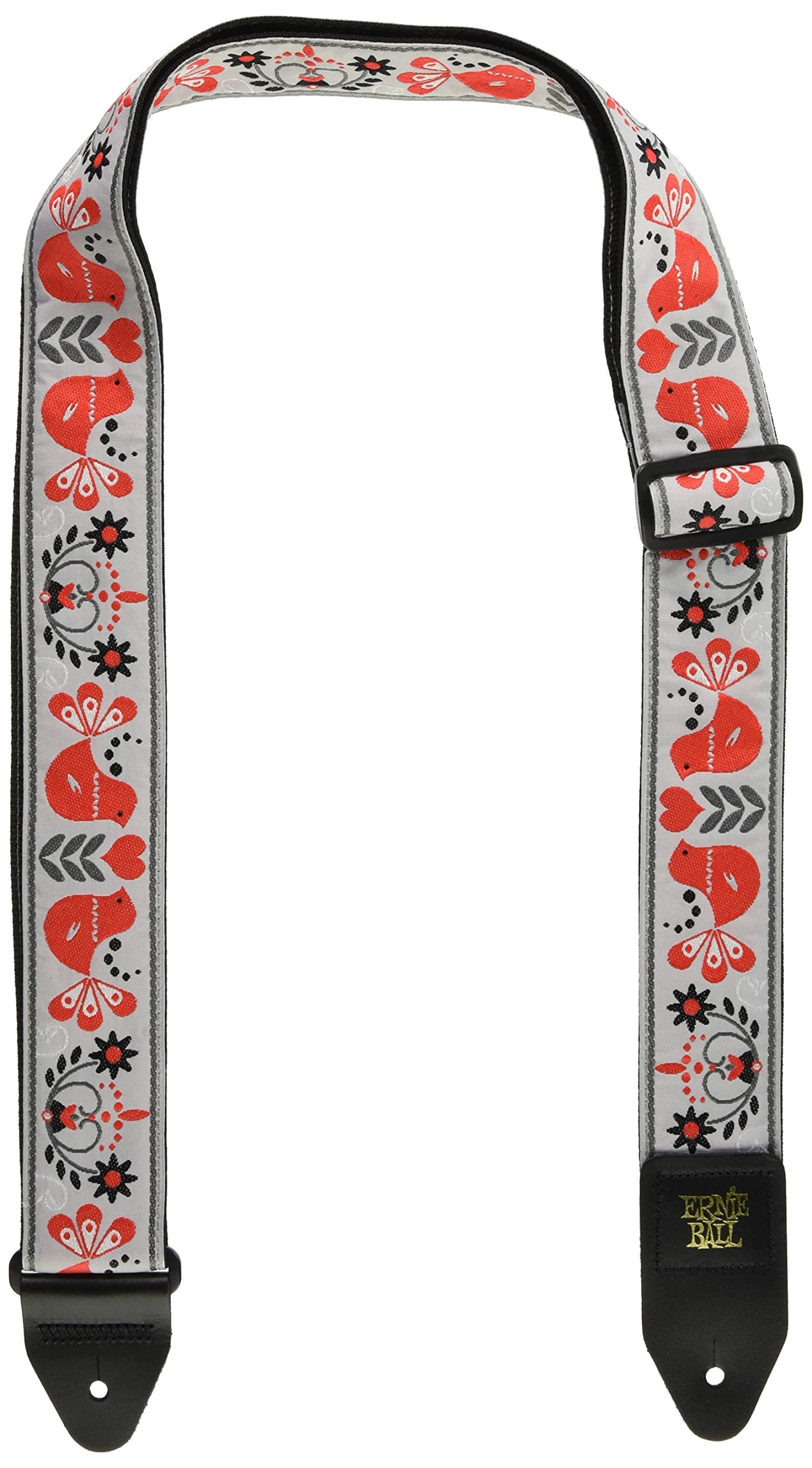 Ernie Ball Red Bird Winter Jacquard Guitar Strap