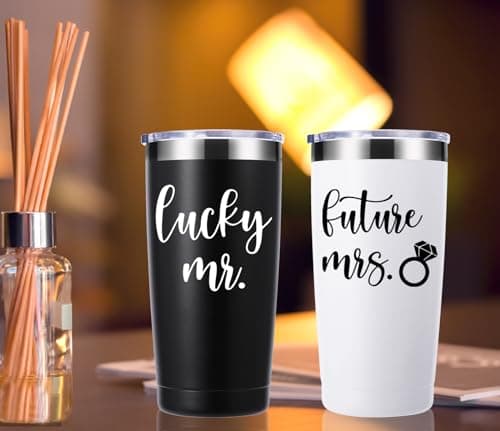 Future Mrs 20 OZ Tumbler Wedding Gifts for Couples Bride Groom.