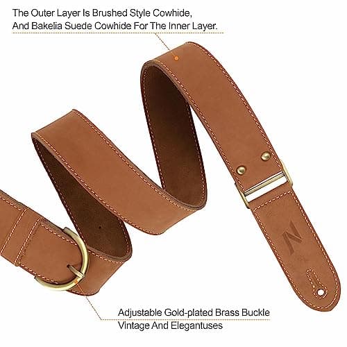 Nefelibata Guitar Strap, Crazy Horse Leather Straps
