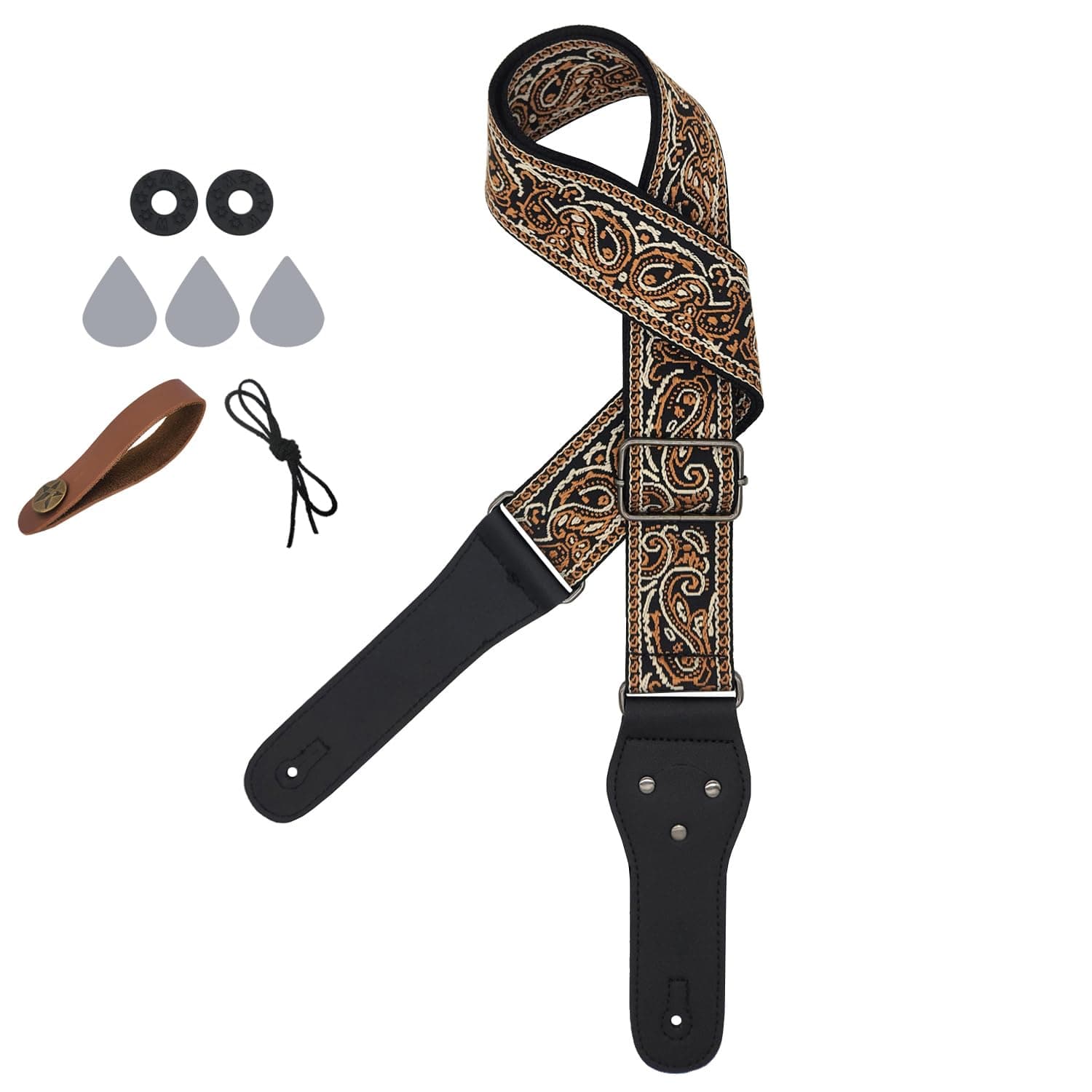 Best Jacquard Embroidery Cotton Guitar Straps for Friends with Picks and Locks
| Perfect Jacquard Embroidery Cotton Guitar Straps for Friends with Picks, Locks and Button
| Best Gift Jacquard Embroidery Cotton Guitar Straps with Picks, Locks and But