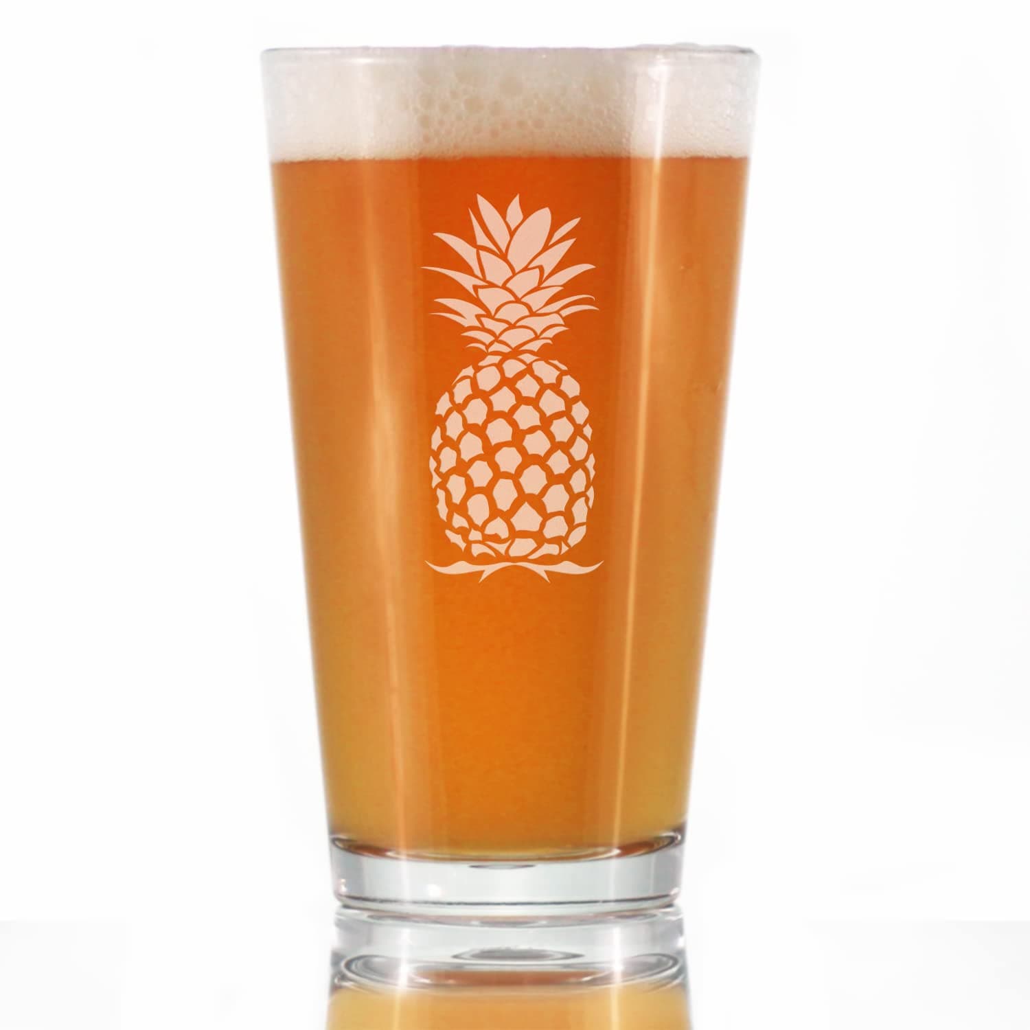 Tropical Pineapple Beer Glass - 16 oz Fun Decor & Gifts