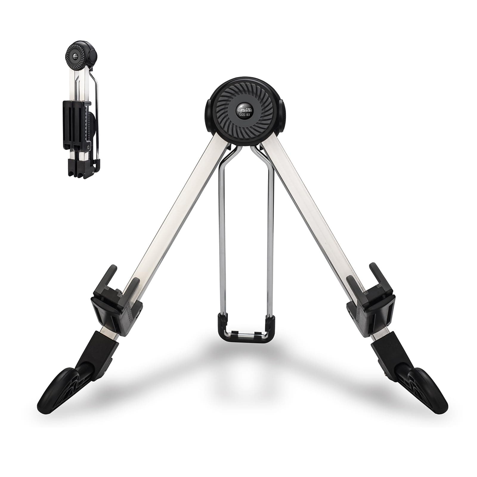Portable Floor Guitar Stand for Electric and Acoustic Guitars, Bass, Banjo, and Cello