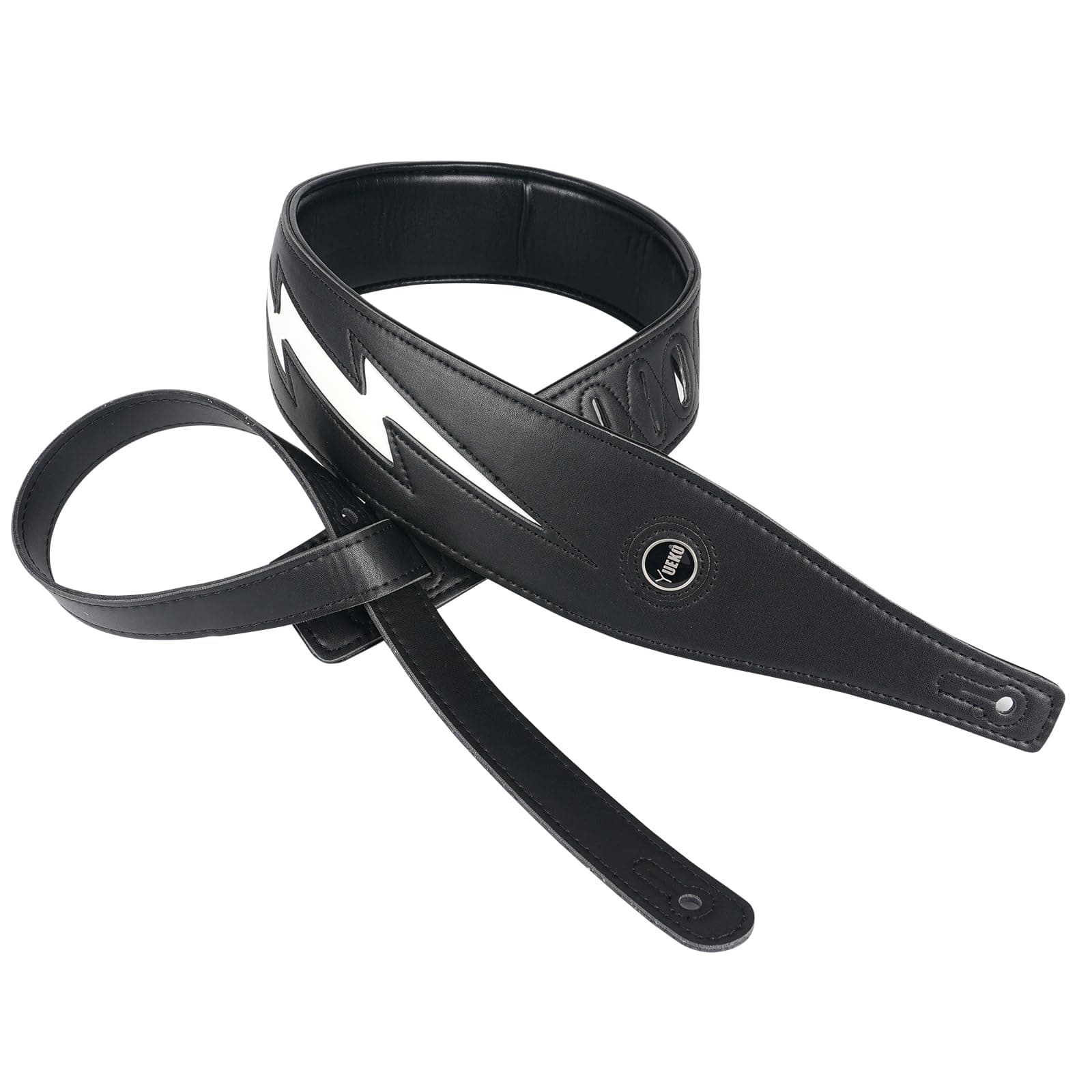 Black Lightning Pattern Guitar Strap for Electric Guitar/Bass