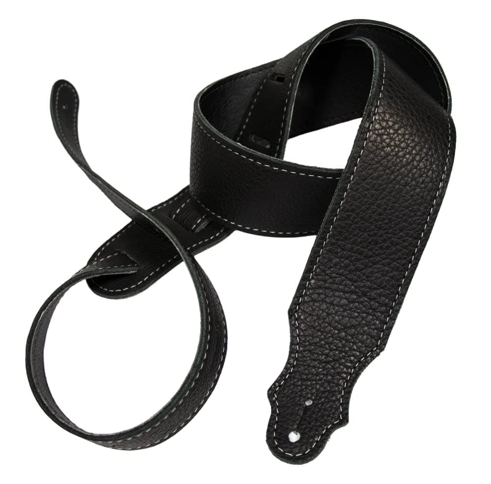 Leather Guitar Strap with Leatherette Backing