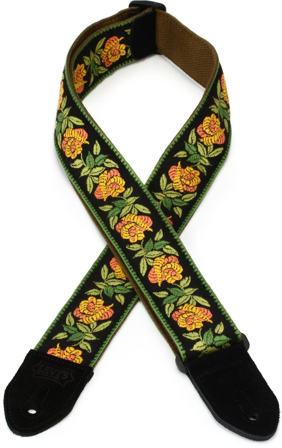 Levy's Leathers 2" Fabric Guitar Strap - Yellow, Gold, Green, Black (MC8JQ-004)