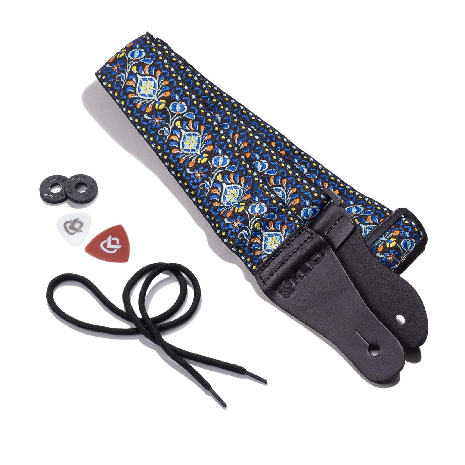 KLIQ Vintage Woven Guitar Strap for Acoustic & Electric Guitars