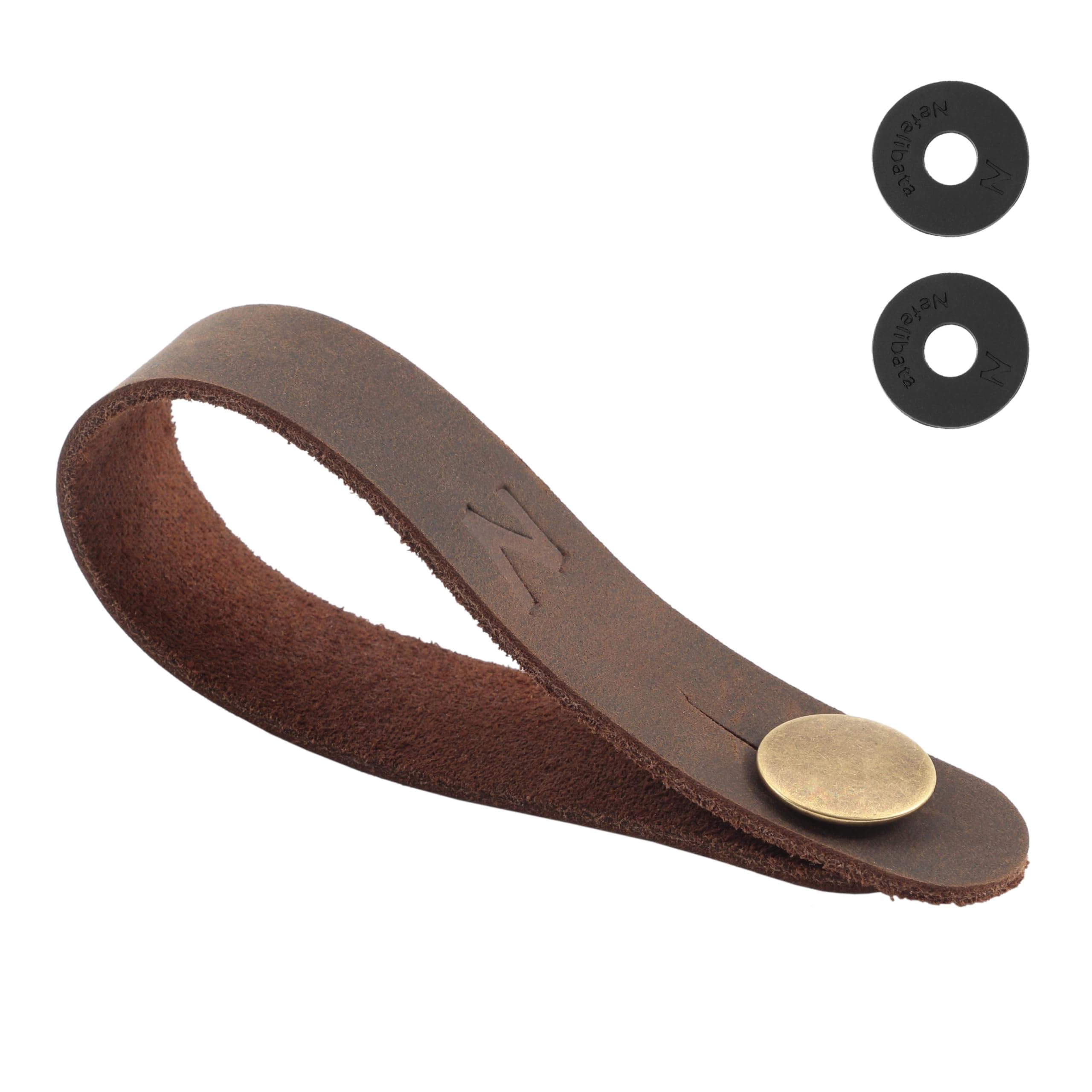 Nefelibata Guitar Strap Lock, Leather Button for Acoustic, Ukulele & Mandolin
